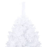 Artificial Pre-lit Christmas Tree with Thick Branches White 150 cm - Top-Down View
