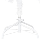 Artificial Pre-lit Christmas Tree with Thick Branches White 150 cm - Rear View