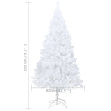 Artificial Pre-lit Christmas Tree with Thick Branches White 150 cm - Extra Image