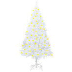 Artificial Pre-lit Christmas Tree Thick Branches White 180 cm