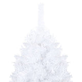 Artificial Pre-lit Christmas Tree with Thick Branches White 180 cm - Top-Down View