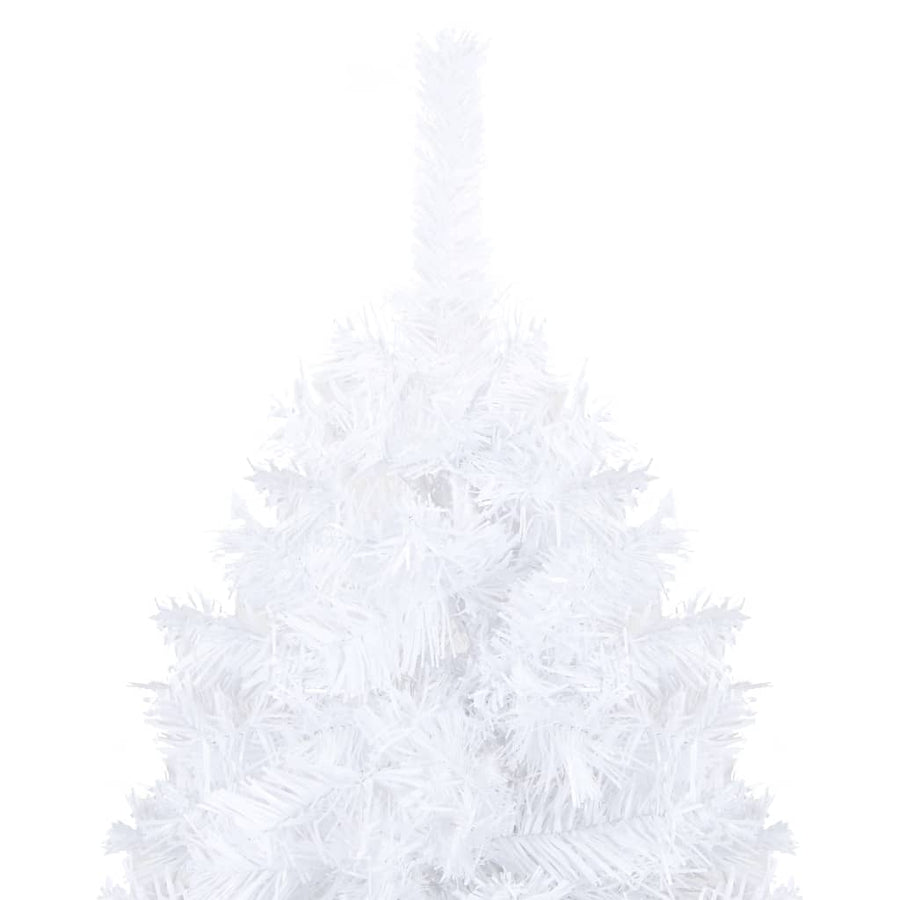 Artificial Pre-lit Christmas Tree Thick Branches White 180 cm