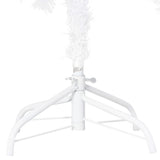 Artificial Pre-lit Christmas Tree with Thick Branches White 180 cm - Rear View