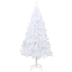 Artificial Pre-lit Christmas Tree Thick Branches White 210 cm