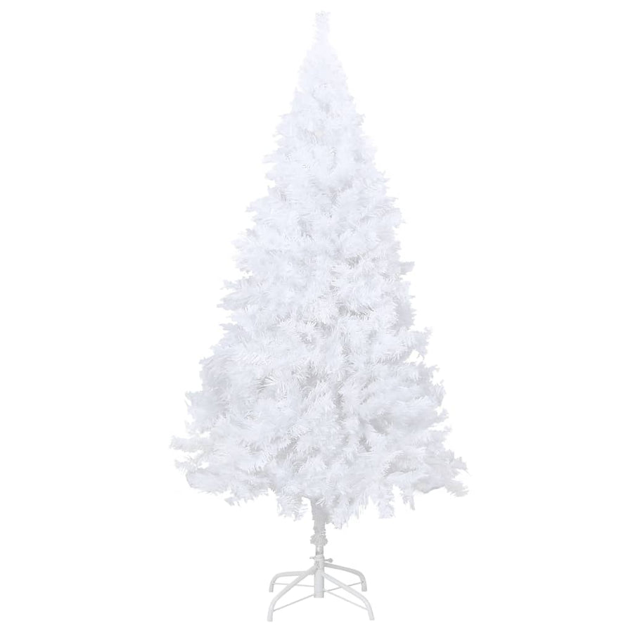 Artificial Pre-lit Christmas Tree Thick Branches White 210 cm