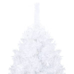 Artificial Pre-lit Christmas Tree Thick Branches White 210 cm