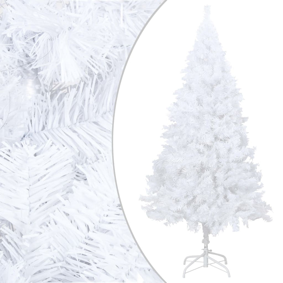 Artificial Pre-lit Christmas Tree Thick Branches White 240 cm