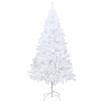 Artificial Pre-lit Christmas Tree Thick Branches White 240 cm