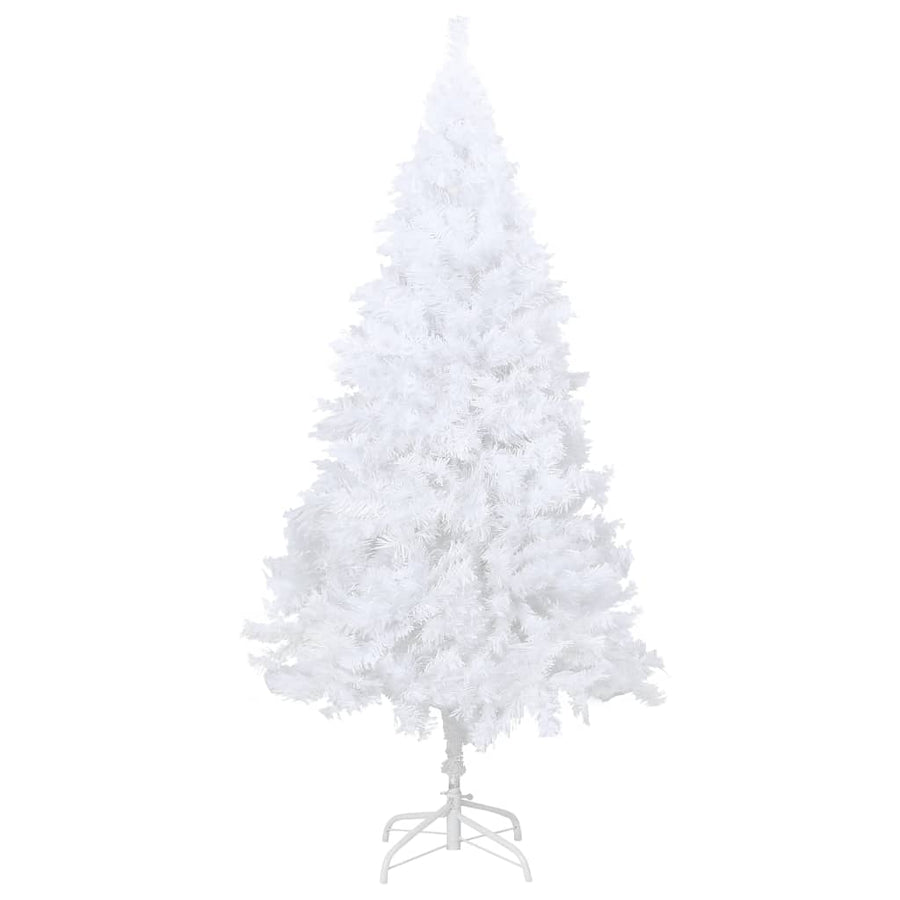 Artificial Pre-lit Christmas Tree Thick Branches White 240 cm