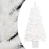 Artificial Pre-lit Christmas Tree White 90 cm - Front View