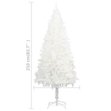 Artificial Pre-lit Christmas Tree White 210 cm - Extra Image