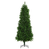 Artificial Pre-lit Christmas Tree 240 cm Green - Side View