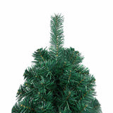 Artificial Half Pre-lit Christmas Tree with Ball Set Green 150 cm - Close-Up Angle
