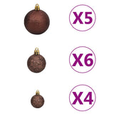 Artificial Pre-lit Christmas Tree with Ball Set 120 cm 230 Branches