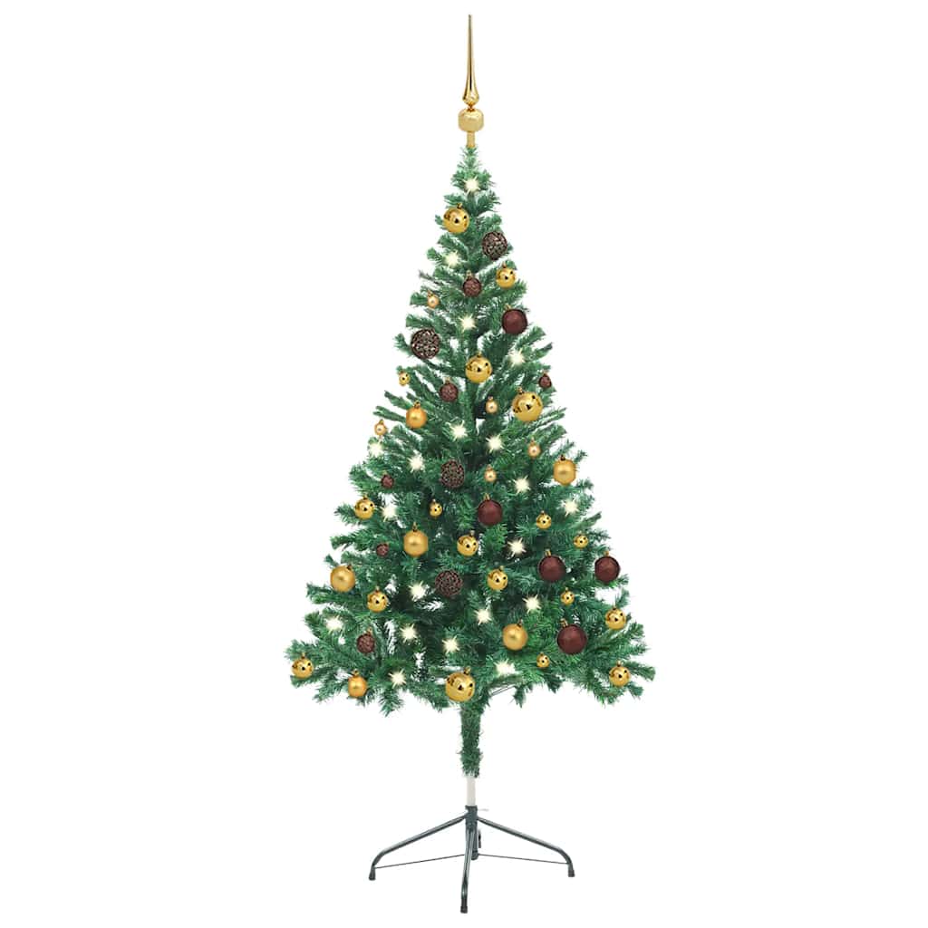 Artificial Pre-lit Christmas Tree with Ball Set 150 cm 380 Branches