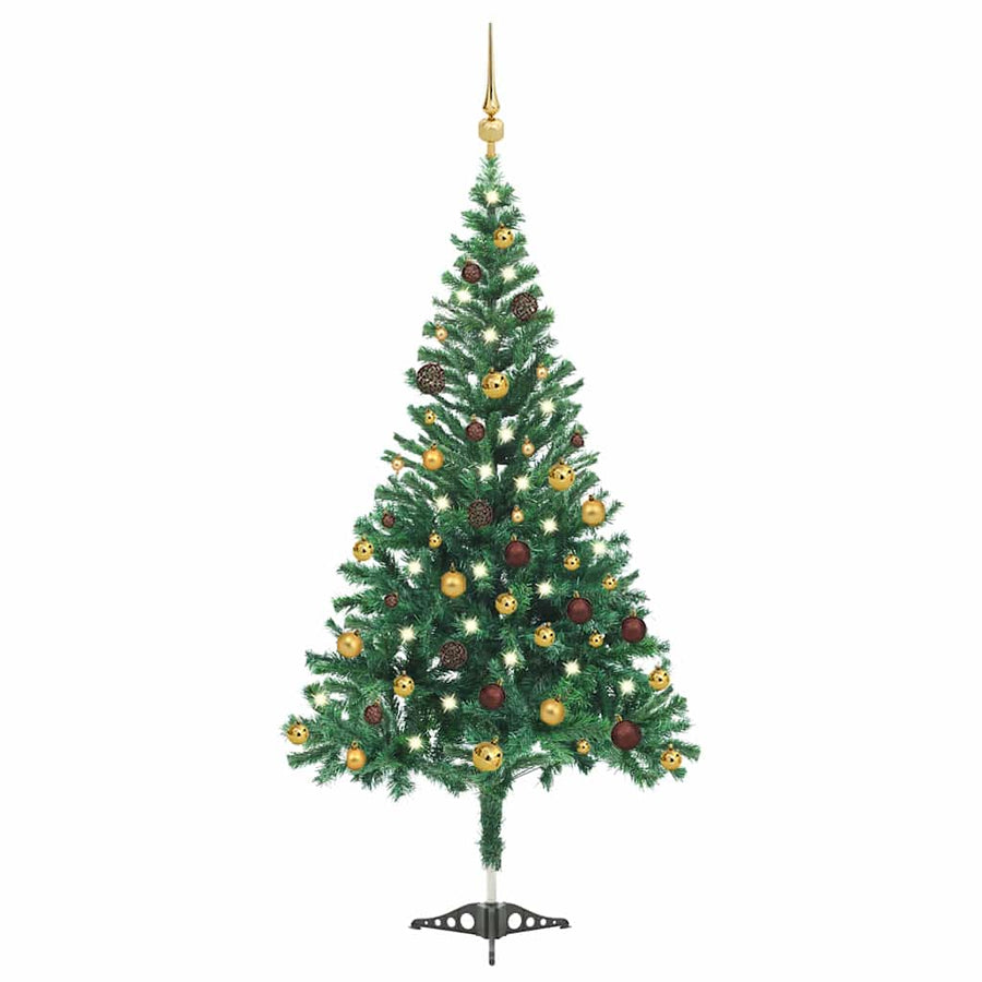 Artificial Pre-lit Christmas Tree Ball Set 210 cm 910 Branches