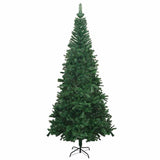 Artificial Pre-lit Christmas Tree with Ball Set L 240 cm Green - Side View