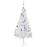 Artificial Pre-lit Christmas Tree with Ball Set 180 cm 620 Branches - Front View