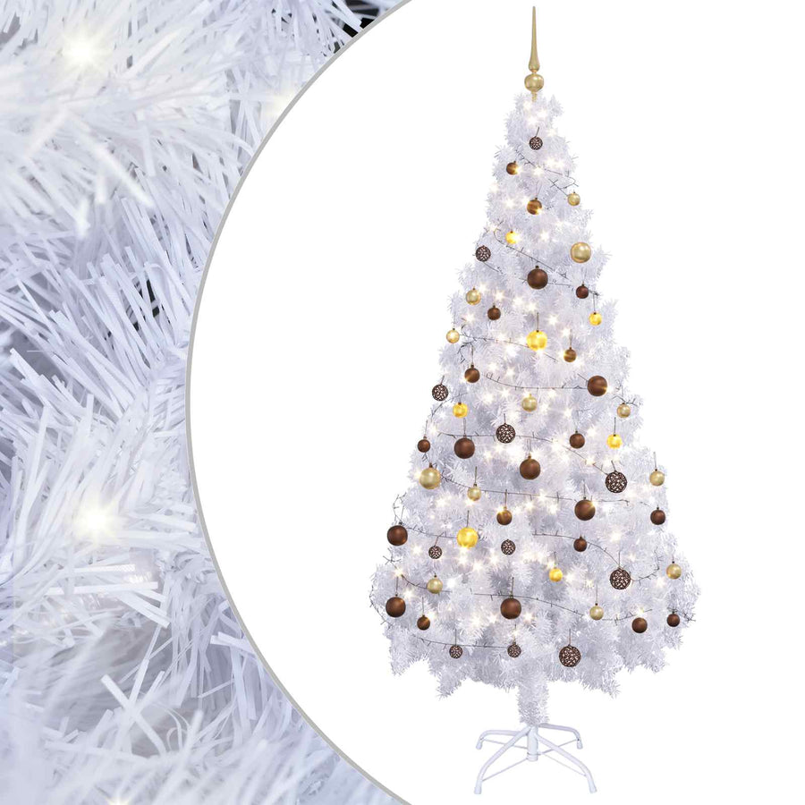 Artificial Pre-lit Christmas Tree Ball Set 180 cm 620 Branches
