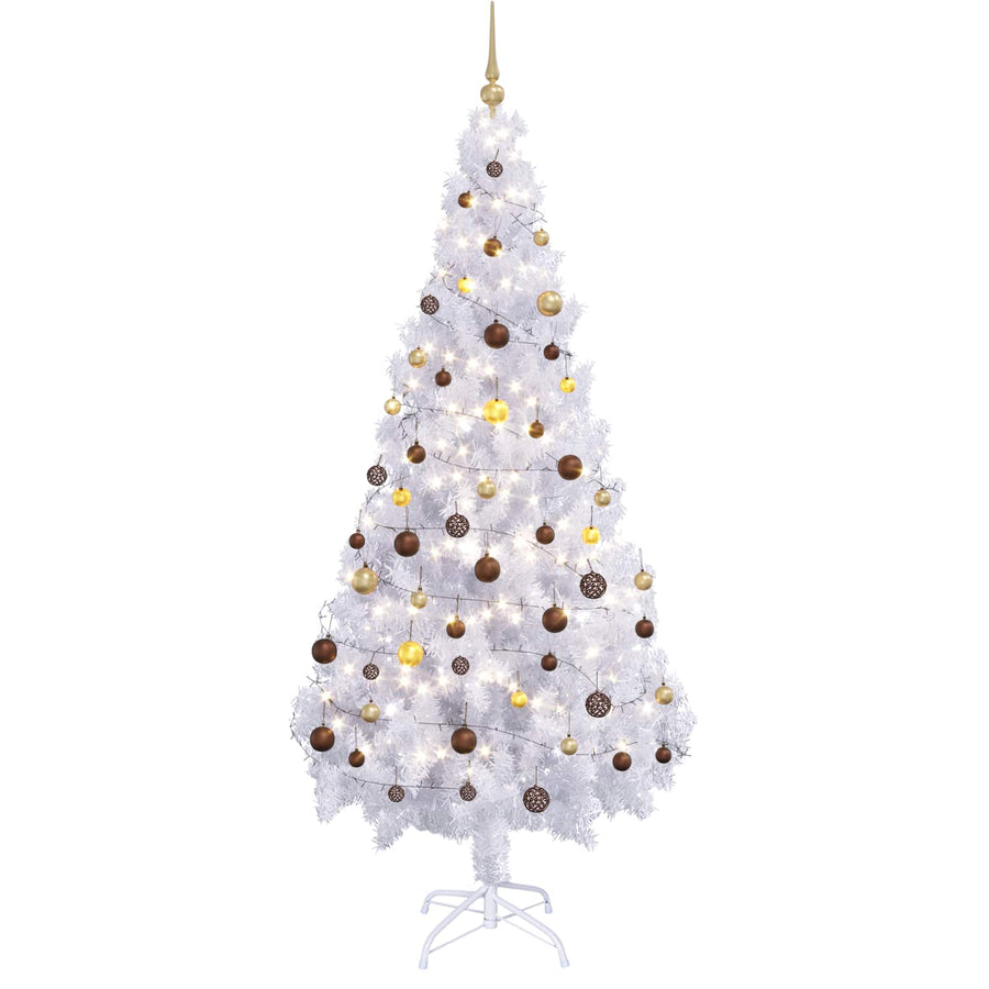 Artificial Pre-lit Christmas Tree Ball Set 180 cm 620 Branches