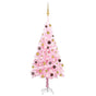 Artificial Pre-lit Christmas Tree with Ball Set Pink 120 cm PVC