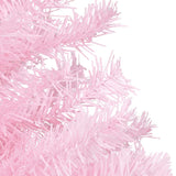 Artificial Pre-lit Christmas Tree with Ball Set Pink 120 cm PVC - Top-Down View