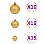 Artificial Pre-lit Christmas Tree with Ball Set Pink 240 cm PVC