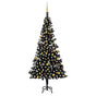 Artificial Pre-lit Christmas Tree with Ball Set Black 240cm PVC
