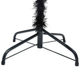 Artificial Pre-lit Christmas Tree with Ball Set Black 240 cm PVC - 45-Degree Angle