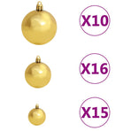 Artificial Pre-lit Christmas Tree with Ball Set Blue 240 cm PVC