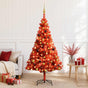 Artificial Pre-lit Christmas Tree with Ball Set Red 150 cm PVC