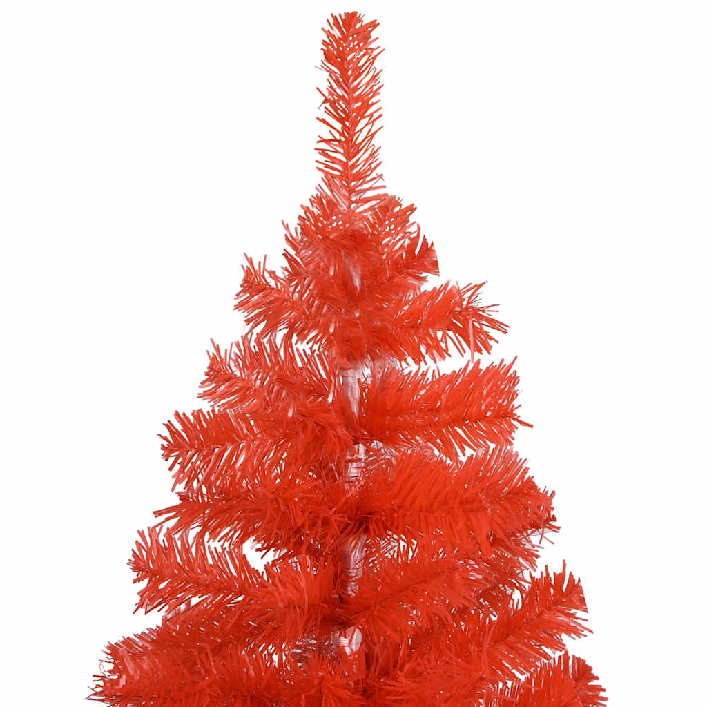 Artificial Pre-lit Christmas Tree with Ball Set Red 150 cm PVC