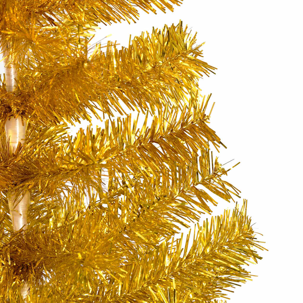 Artificial Pre-lit Christmas Tree with Ball Set Gold 150 cm PET