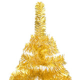 Artificial Pre-lit Christmas Tree with Ball Set Gold 240 cm PET - Side View