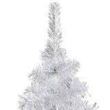 Artificial Pre-lit Christmas Tree with Ball Set Silver 120 cm PET - Front View