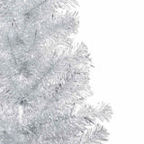 Artificial Pre-lit Christmas Tree with Ball Set Silver 180 cm PET - Front View