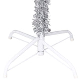 Artificial Pre-lit Christmas Tree with Ball Set Silver 210 cm PET - Top-Down View
