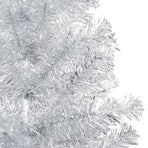 Artificial Pre-lit Christmas Tree with Ball Set Silver 240 cm PET