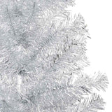 Artificial Pre-lit Christmas Tree with Ball Set Silver 240 cm PET - Front View