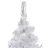 Artificial Pre-lit Christmas Tree with Ball Set Silver 240 cm PET - Side View