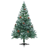 Frosted Pre-lit Christmas Tree with Ball Set&Pinecones 150 cm