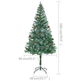 Artificial Pre-lit Christmas Tree with Ball Set&Pinecones 180 cm - Extra Image