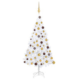 Artificial Pre-lit Christmas Tree with Ball Set White 120 cm PVC