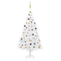 Artificial Pre-lit Christmas Tree with Ball Set White 210cm PVC