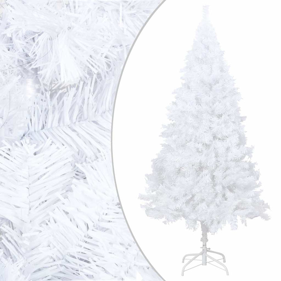 Artificial Pre-lit Christmas Tree with Ball Set White 210cm PVC