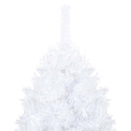 Artificial Pre-lit Christmas Tree with Ball Set White 210cm PVC