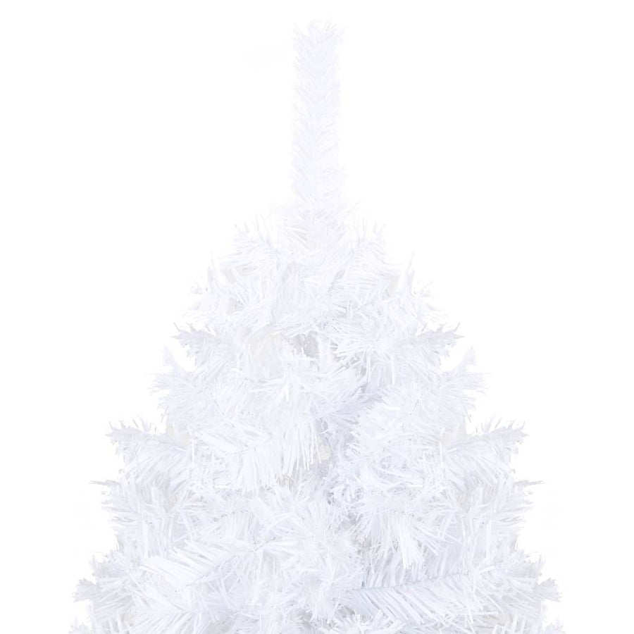 Artificial Pre-lit Christmas Tree with Ball Set White 210cm PVC
