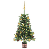 Artificial Pre-lit Christmas Tree with Ball Set 65 cm Green