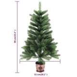 Artificial Pre-lit Christmas Tree with Ball Set 90 cm Green