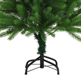 Artificial Pre-lit Christmas Tree with Ball Set 120 cm Green - Top-Down View